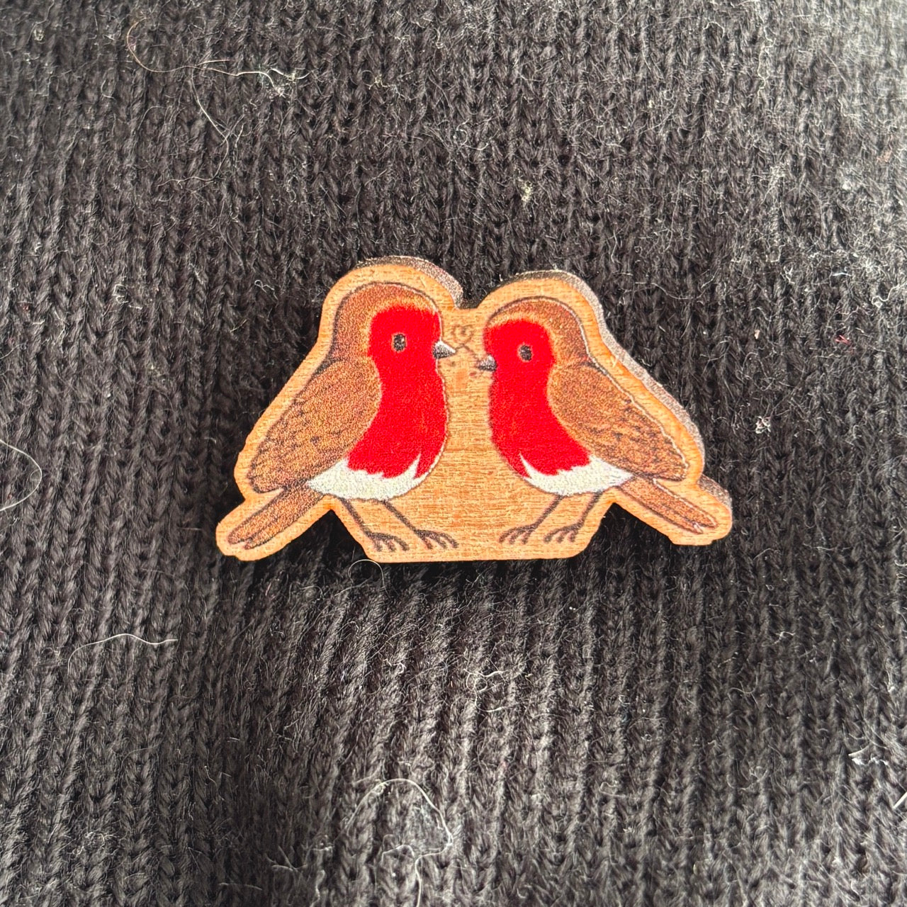 Two Little Robins~Pin badge