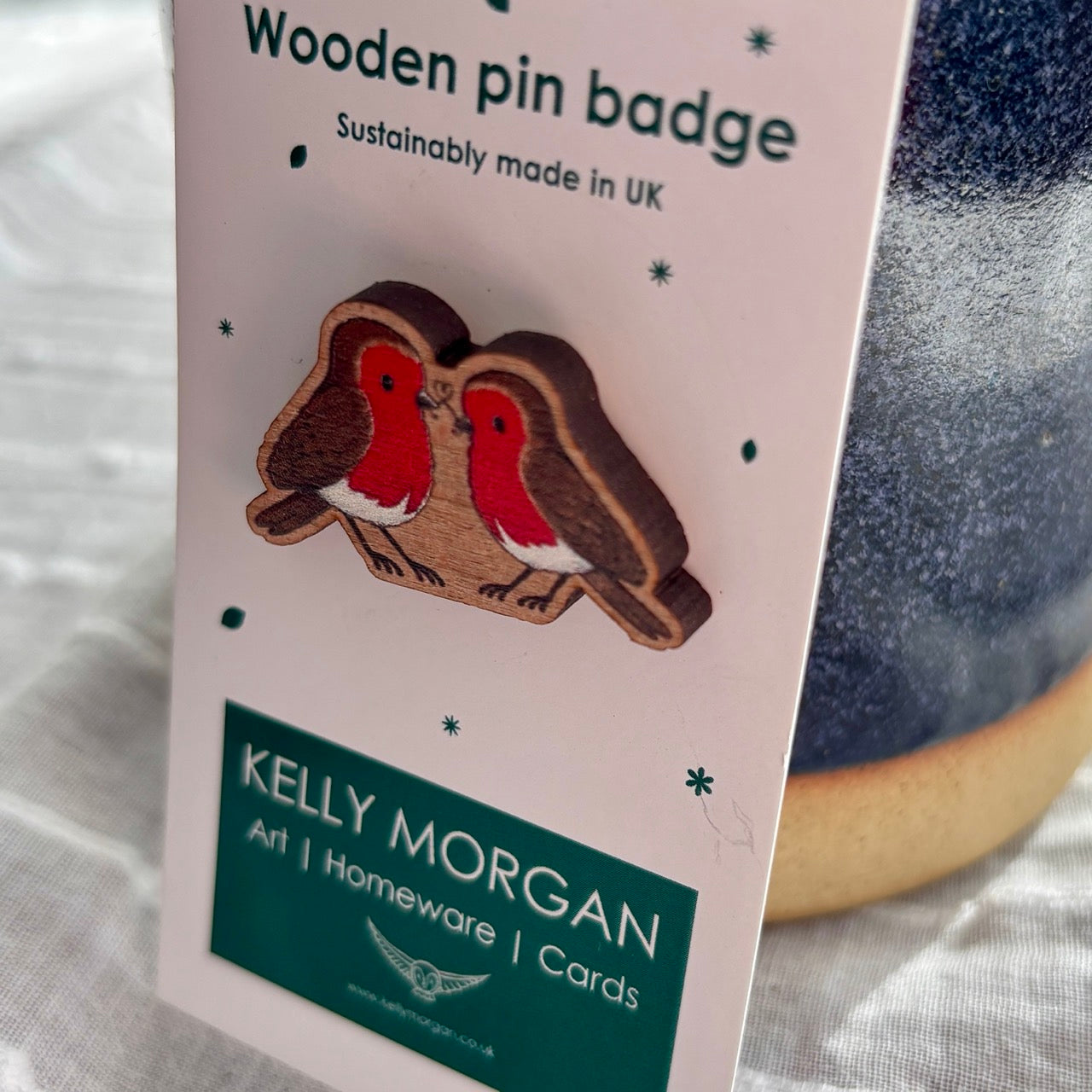 Two Little Robins~Pin badge