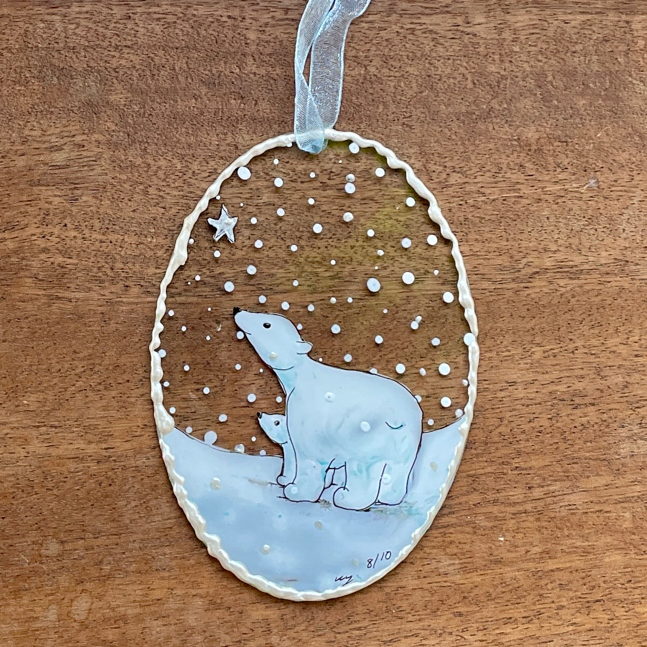 Follow the star~ Oval suncatcher