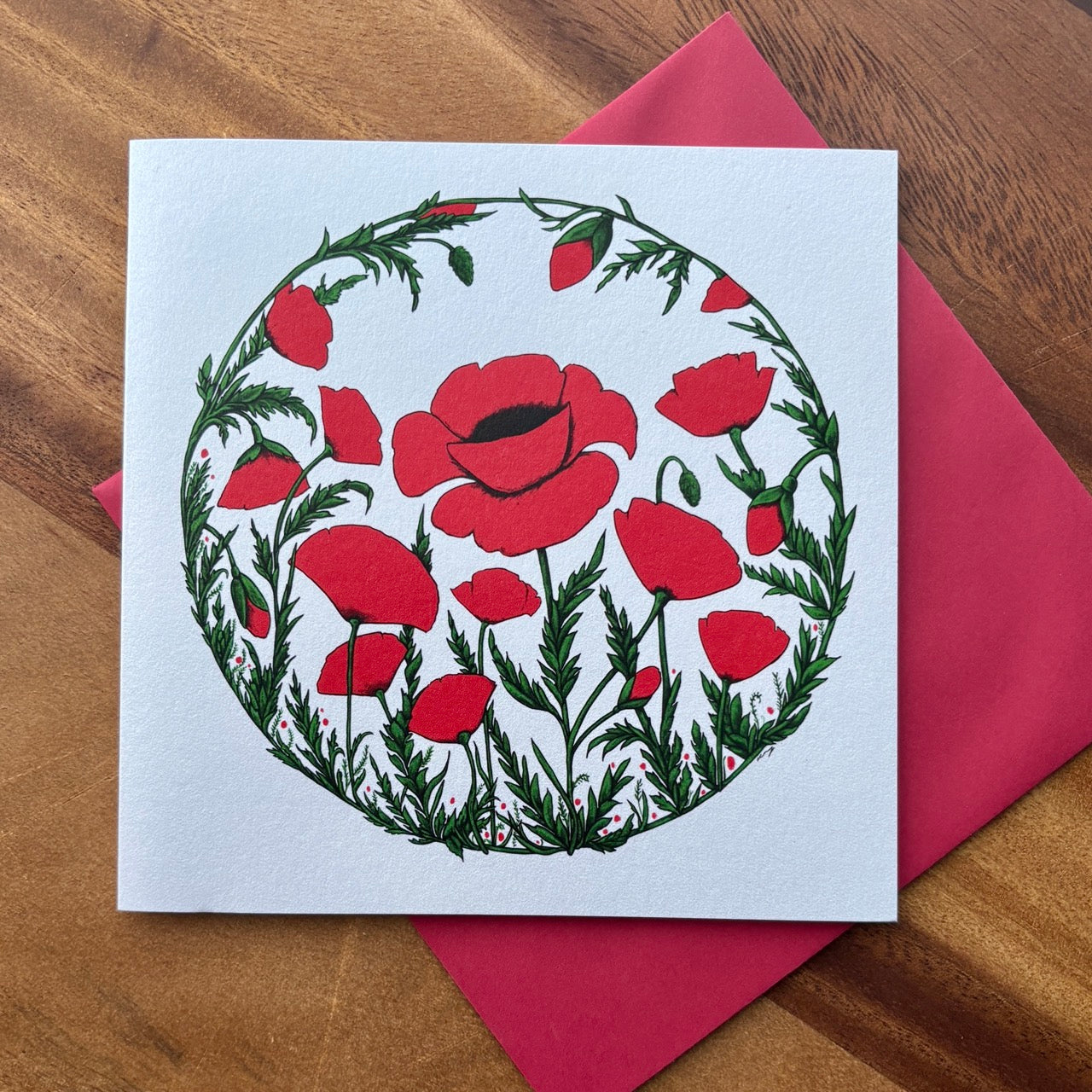 Card~ Poppy field