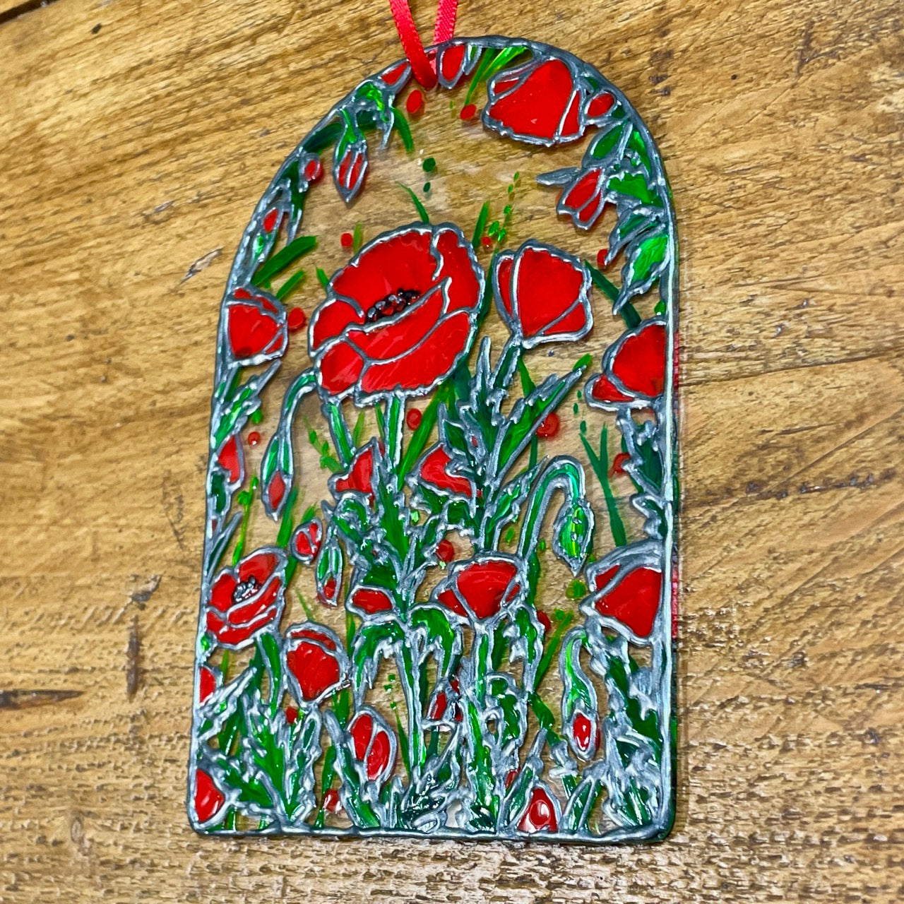 Poppy field~ Window suncatcher