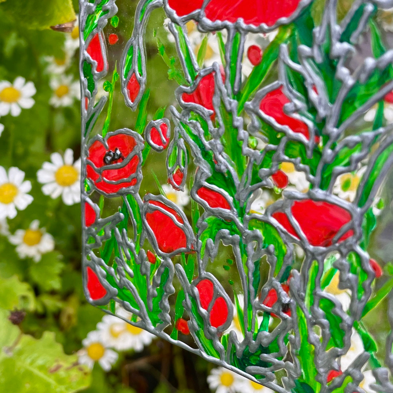 Poppy field~ Window suncatcher