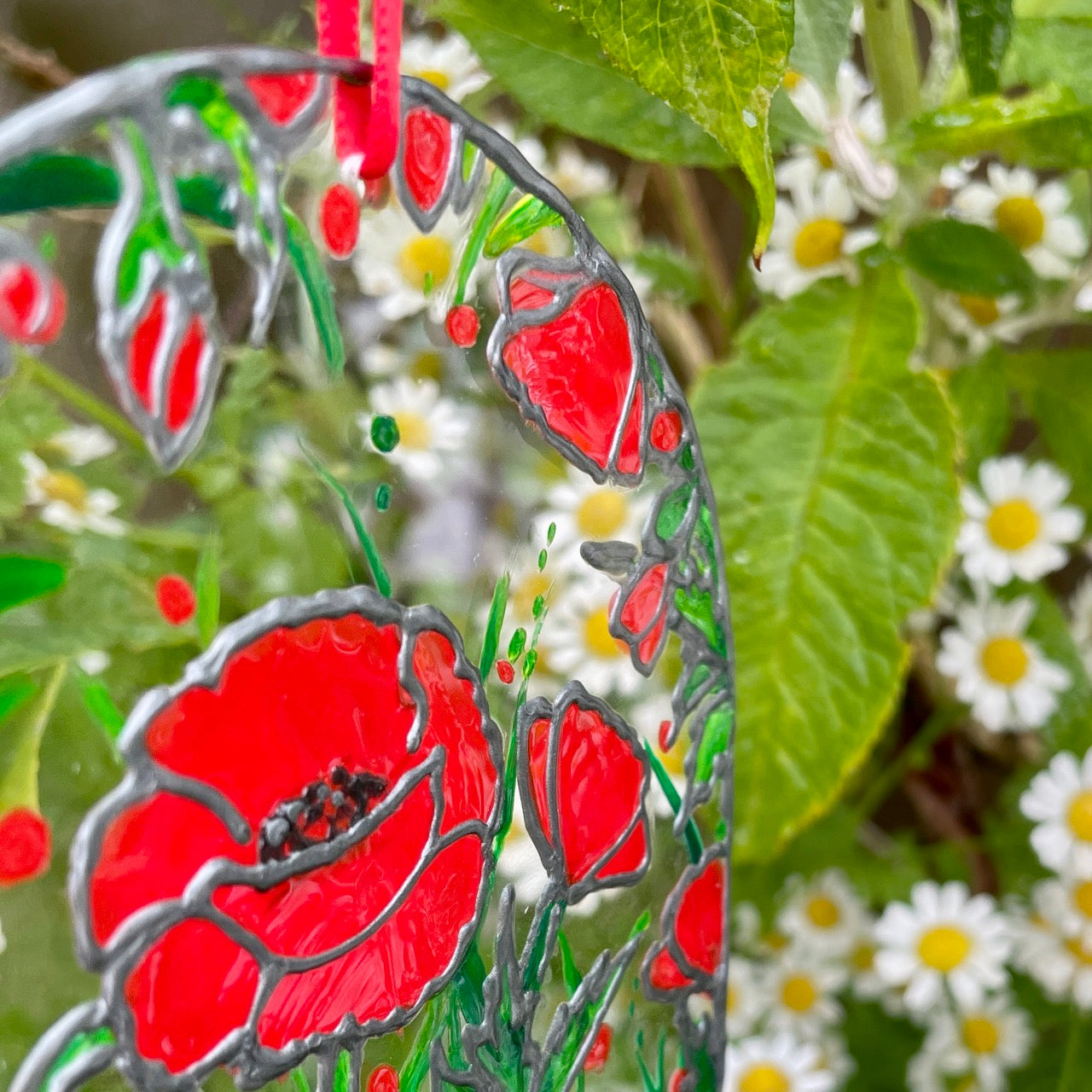 Poppy field~ Window suncatcher