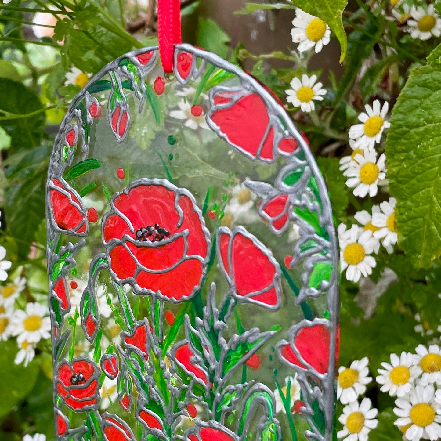 Poppy field~ Window suncatcher