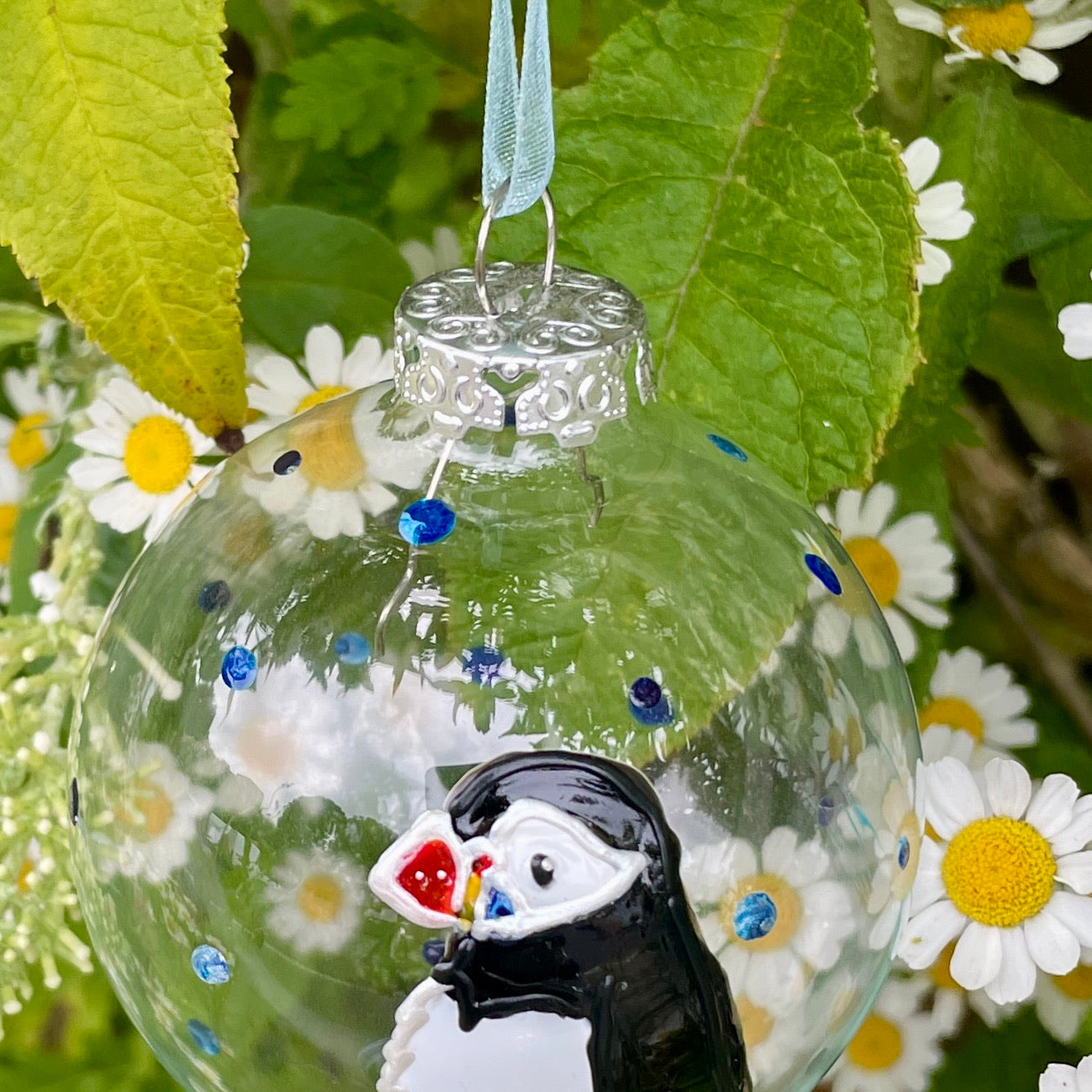 Puffin~ Glass bauble
