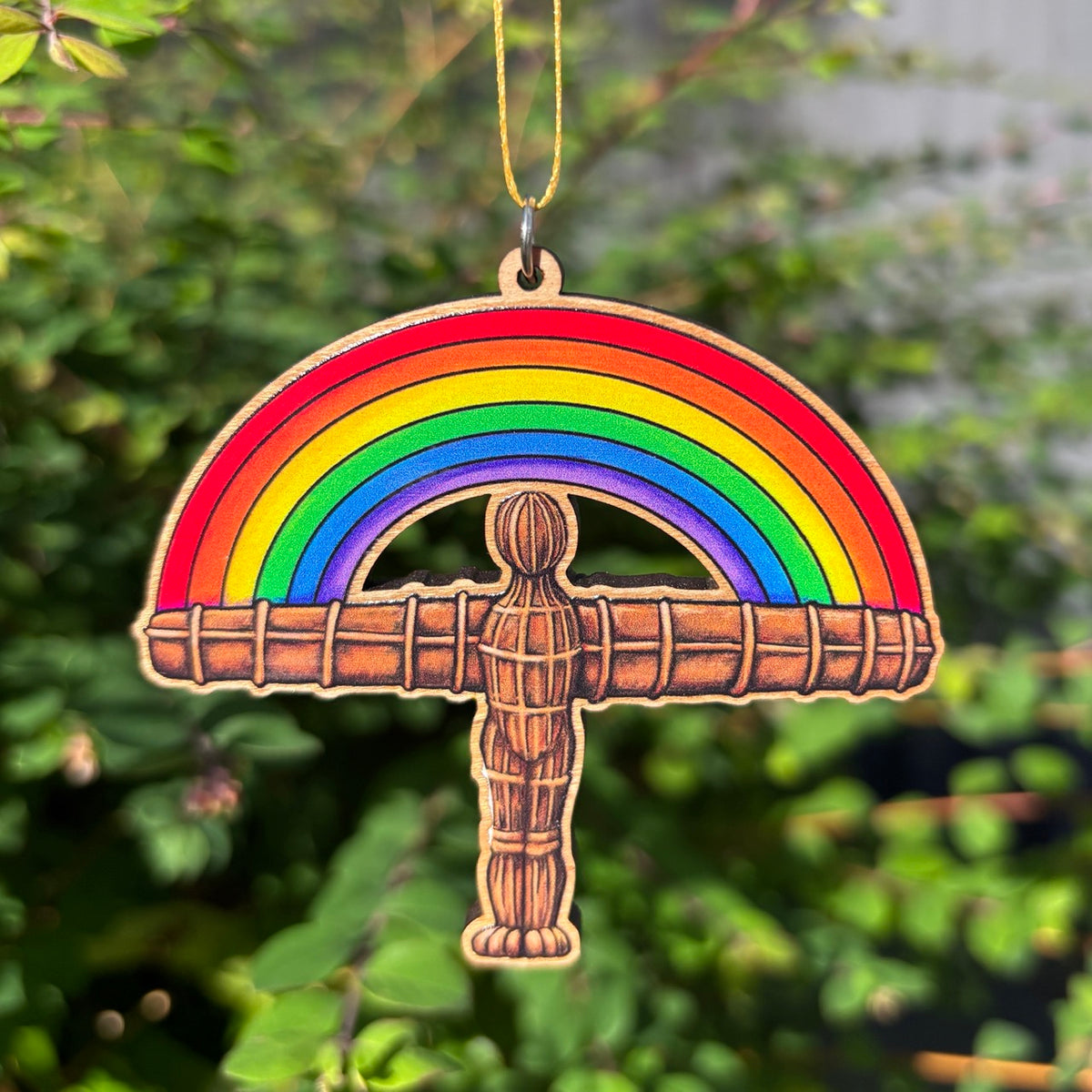 Rainbow Angel Wooden Decoration