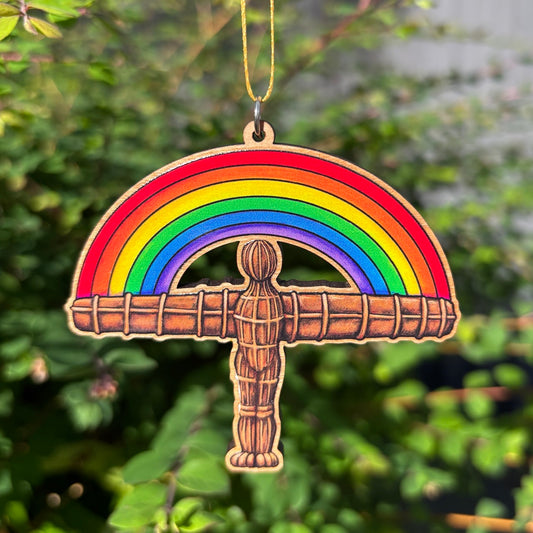 Rainbow Angel Wooden Decoration