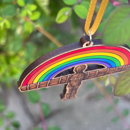 Rainbow Angel Wooden Decoration