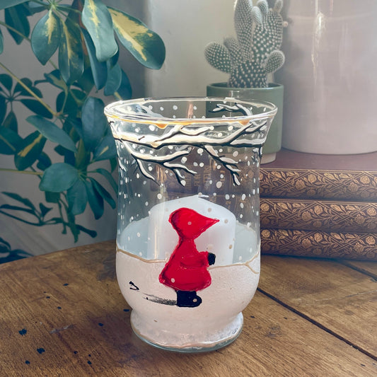 Redhood in snow~ Candleholder