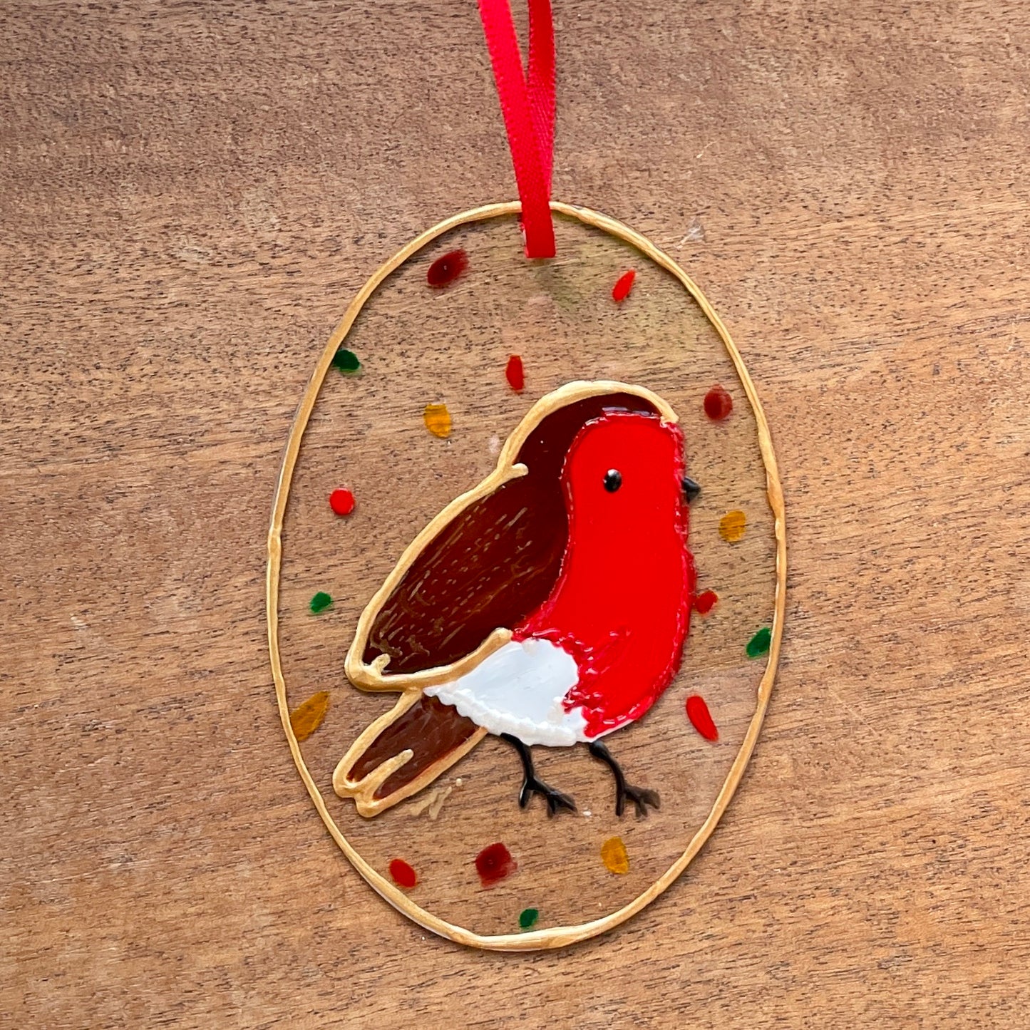 Robin~ Oval suncatcher