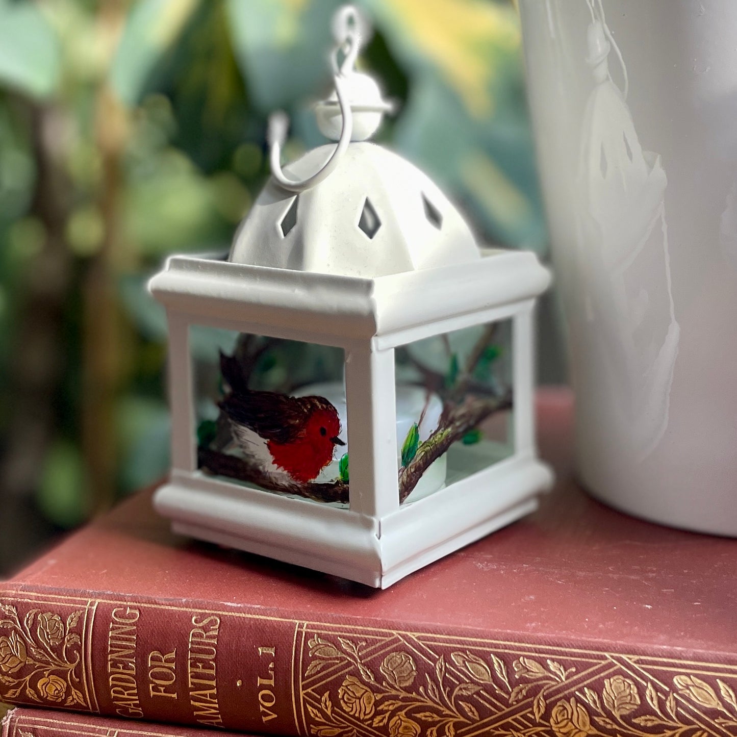 Robin~ One of a kind lantern