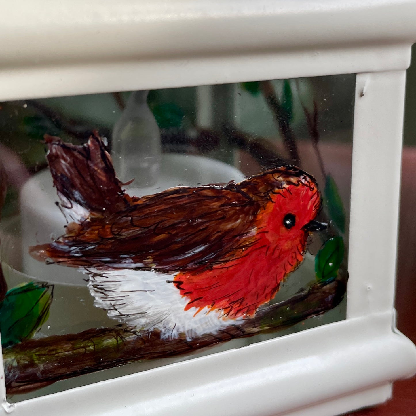 Robin~ One of a kind lantern