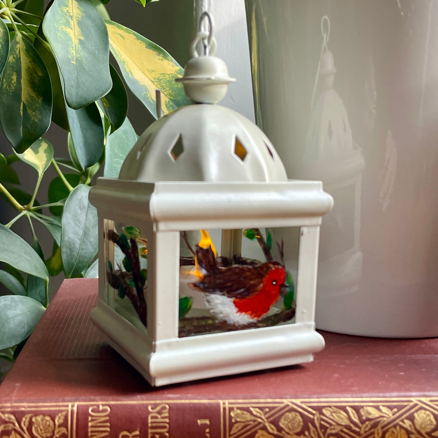 Robin~ One of a kind lantern