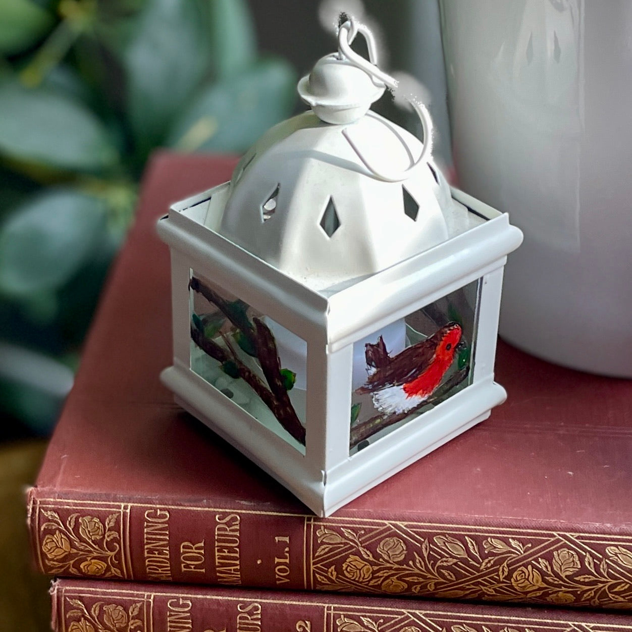 Robin~ One of a kind lantern