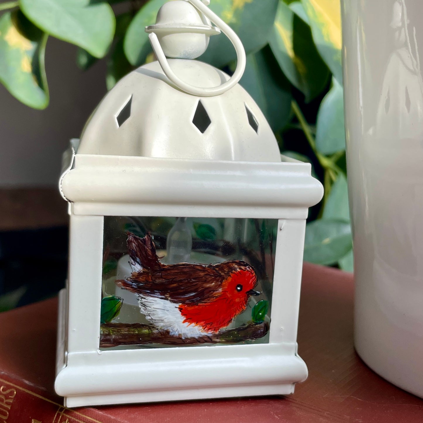 Robin~ One of a kind lantern