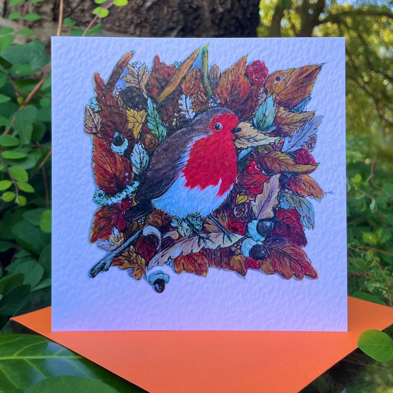 Card~Robin in Autumn