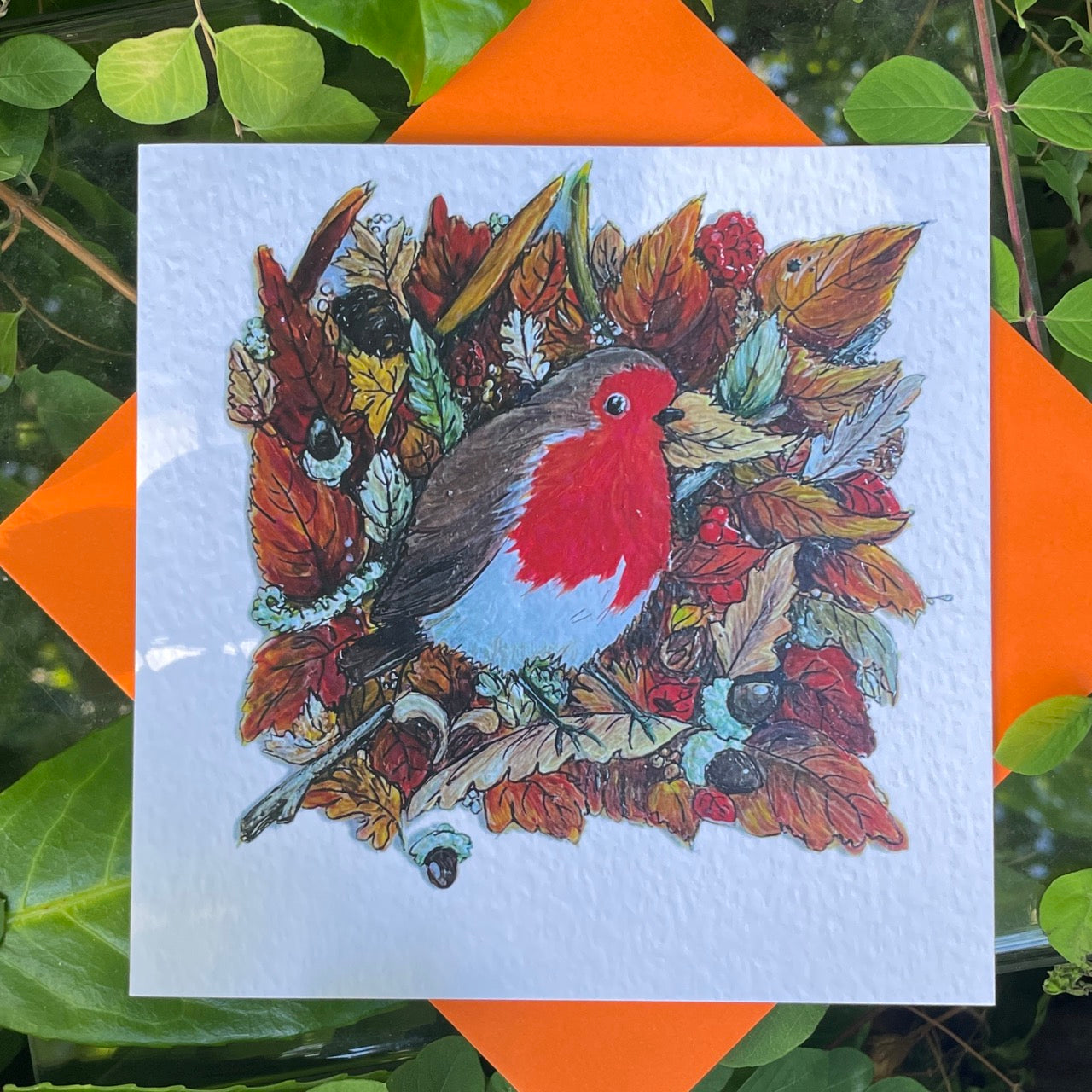 Card~Robin in Autumn