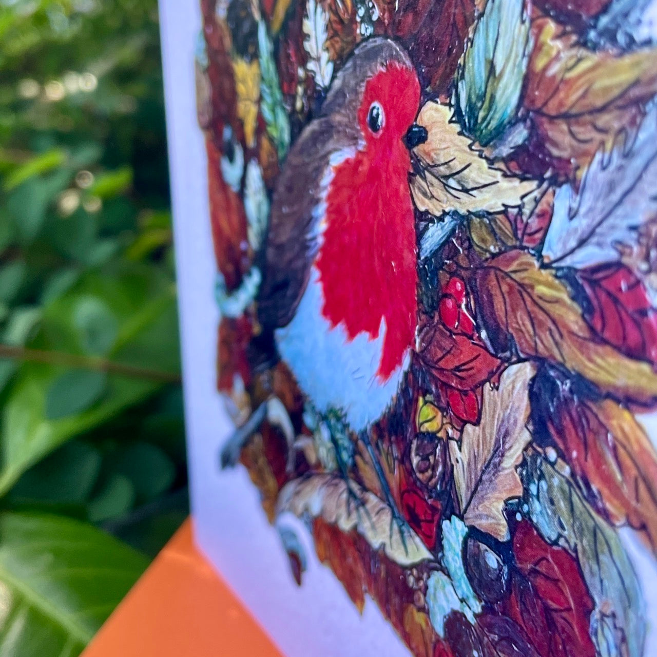 Card~Robin in Autumn