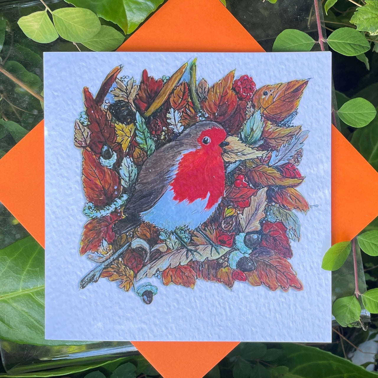Card~Robin in Autumn