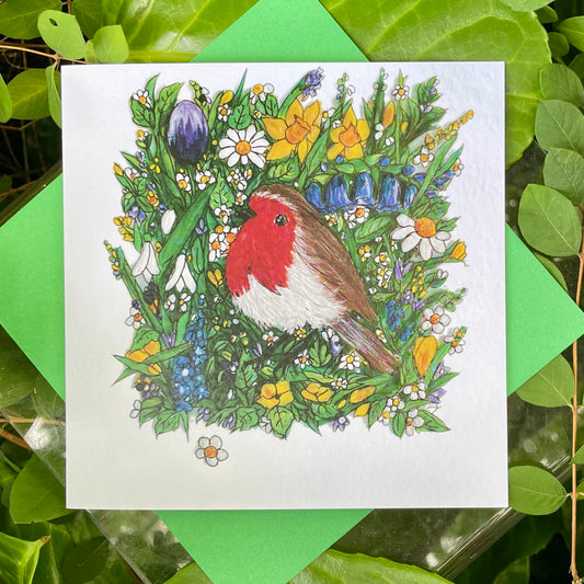 Card~Robin in Spring