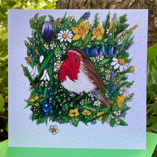 Card~Robin in Spring