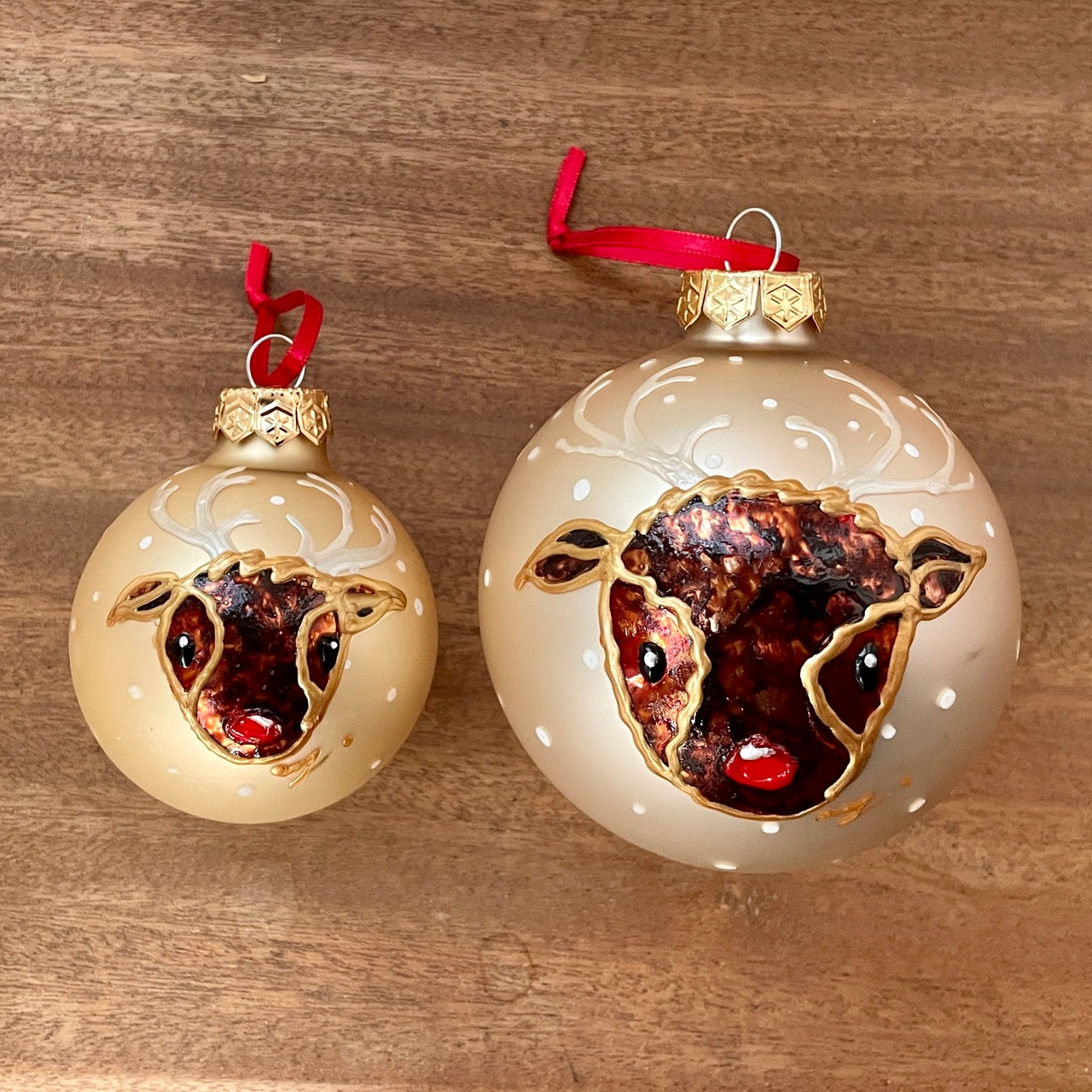 Rudolph~ Glass bauble
