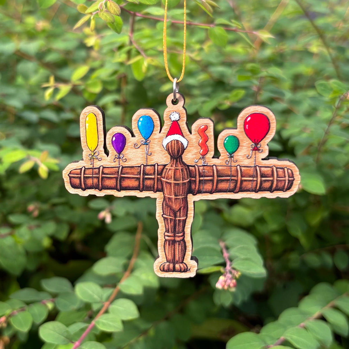 Santa Angel Wooden Decoration