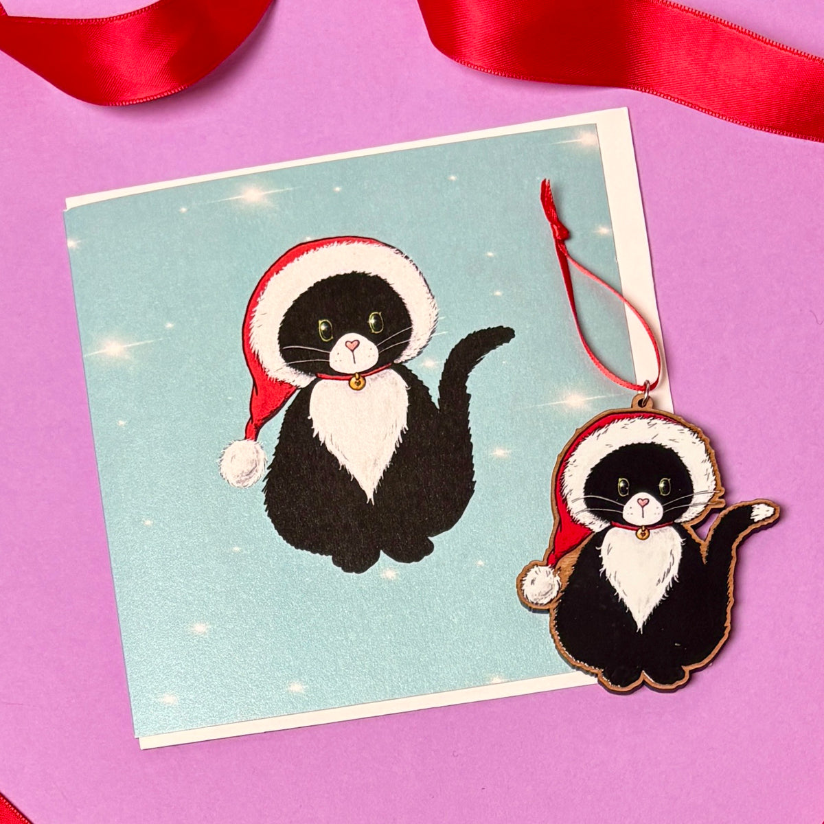 Santa Paws~ Matching Card & Decoration Bundle