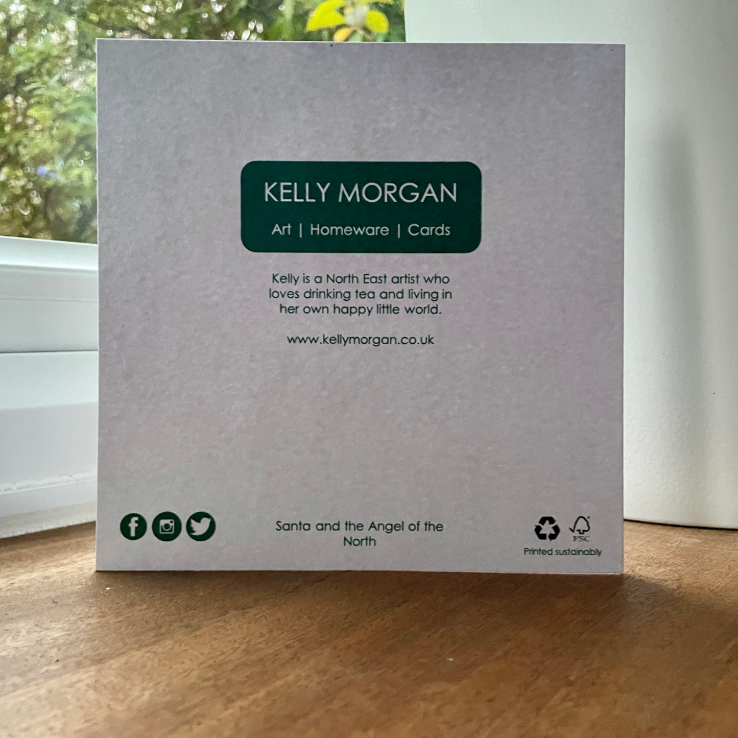 Card~Santa and the Angel