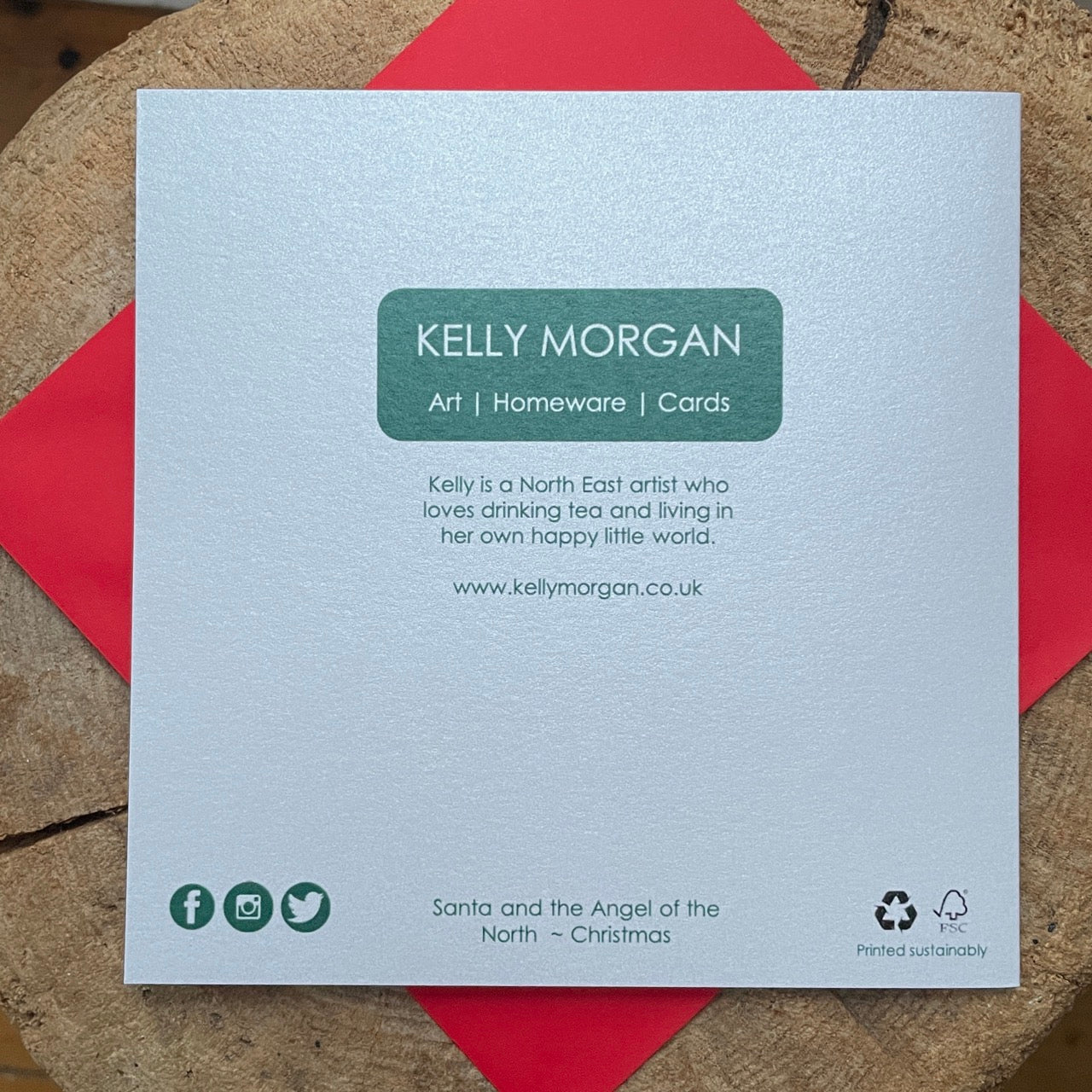 Card~Santa and the Angel