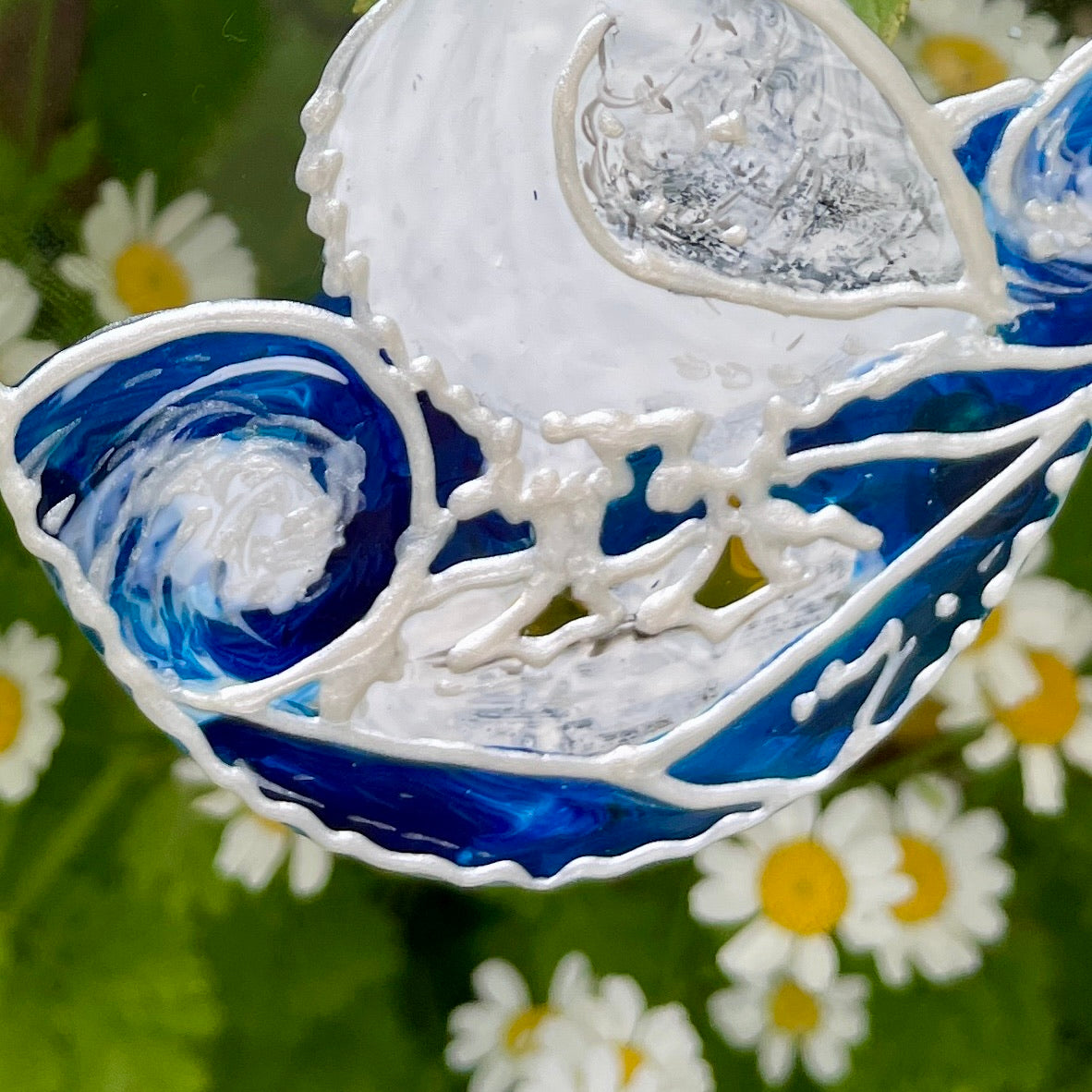 Seagulls~ Oval suncatcher