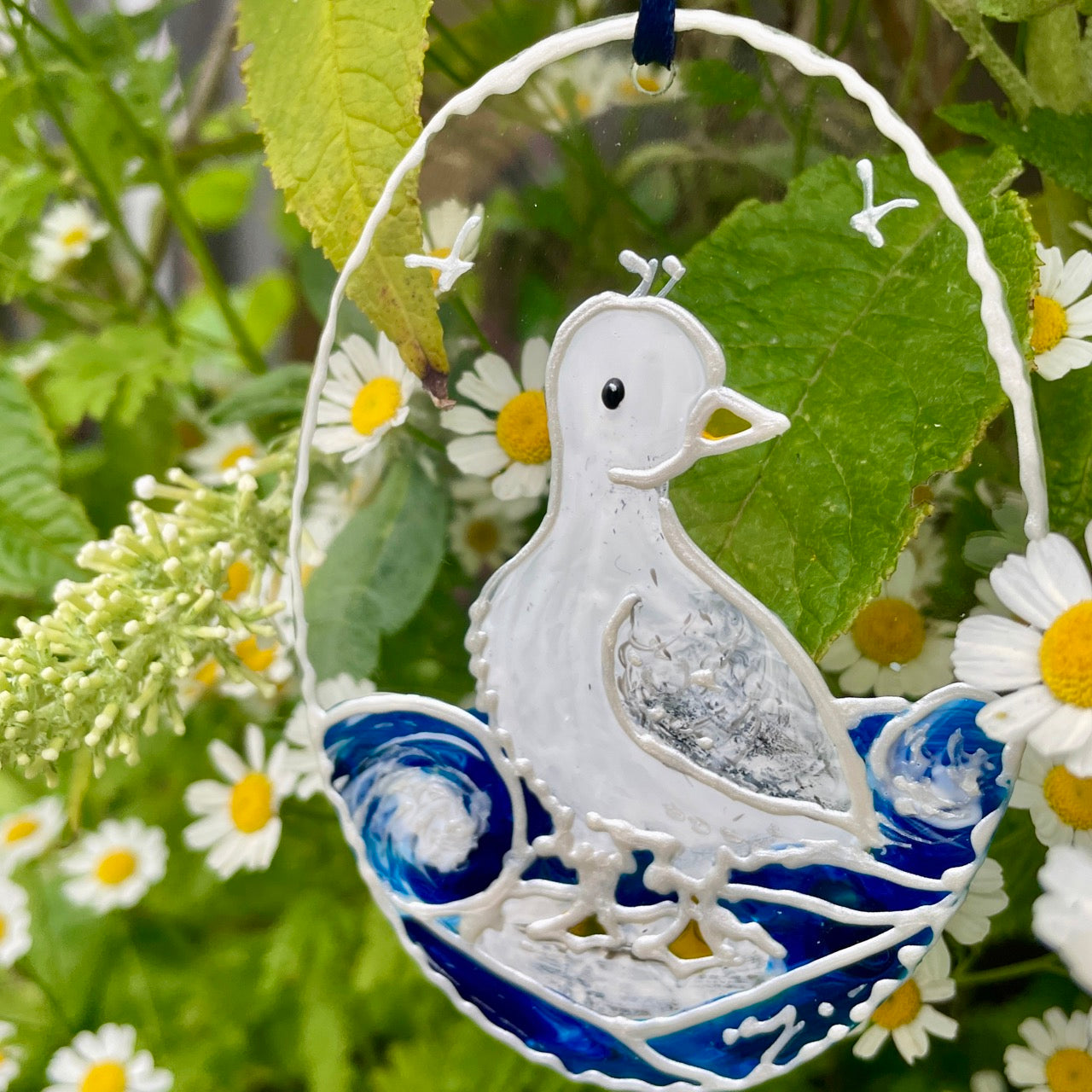 Seagulls~ Oval suncatcher