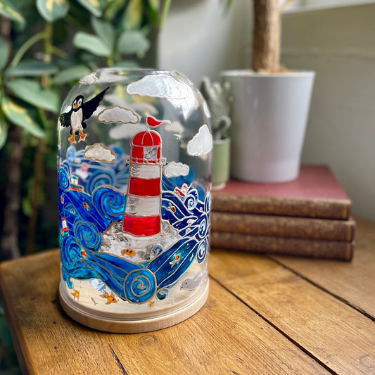 Seaside~ One of a kind dome candleholder