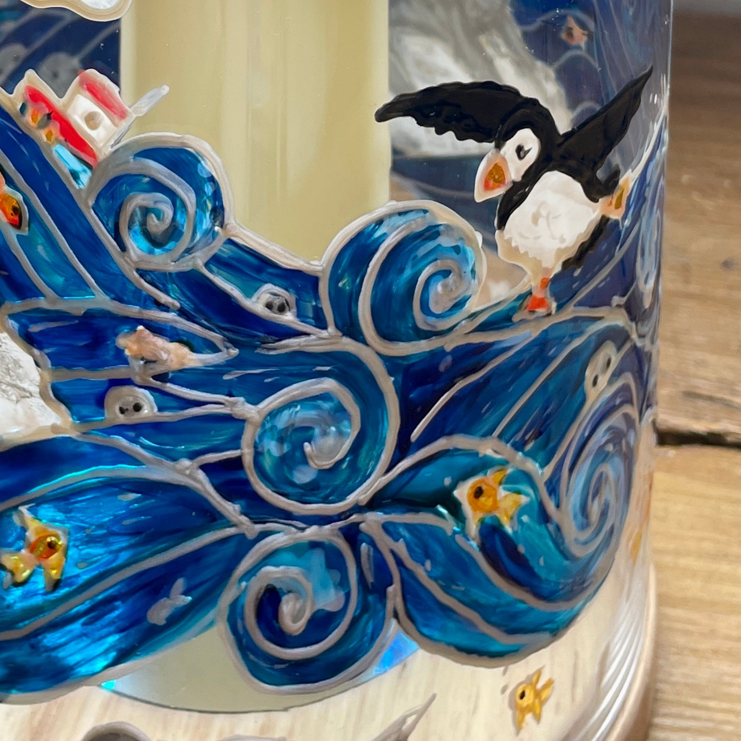 Seaside~ One of a kind dome candleholder