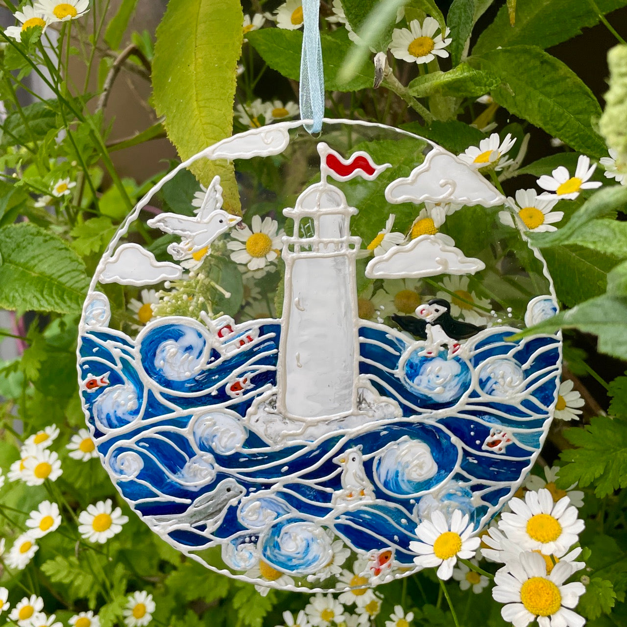 Seaside~ Round suncatcher