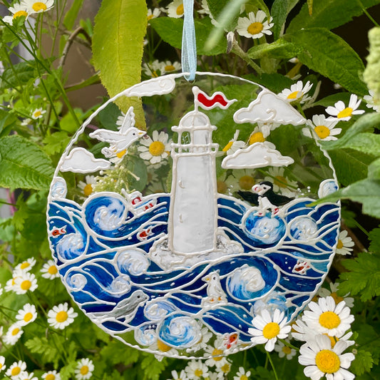 Seaside~ Round suncatcher