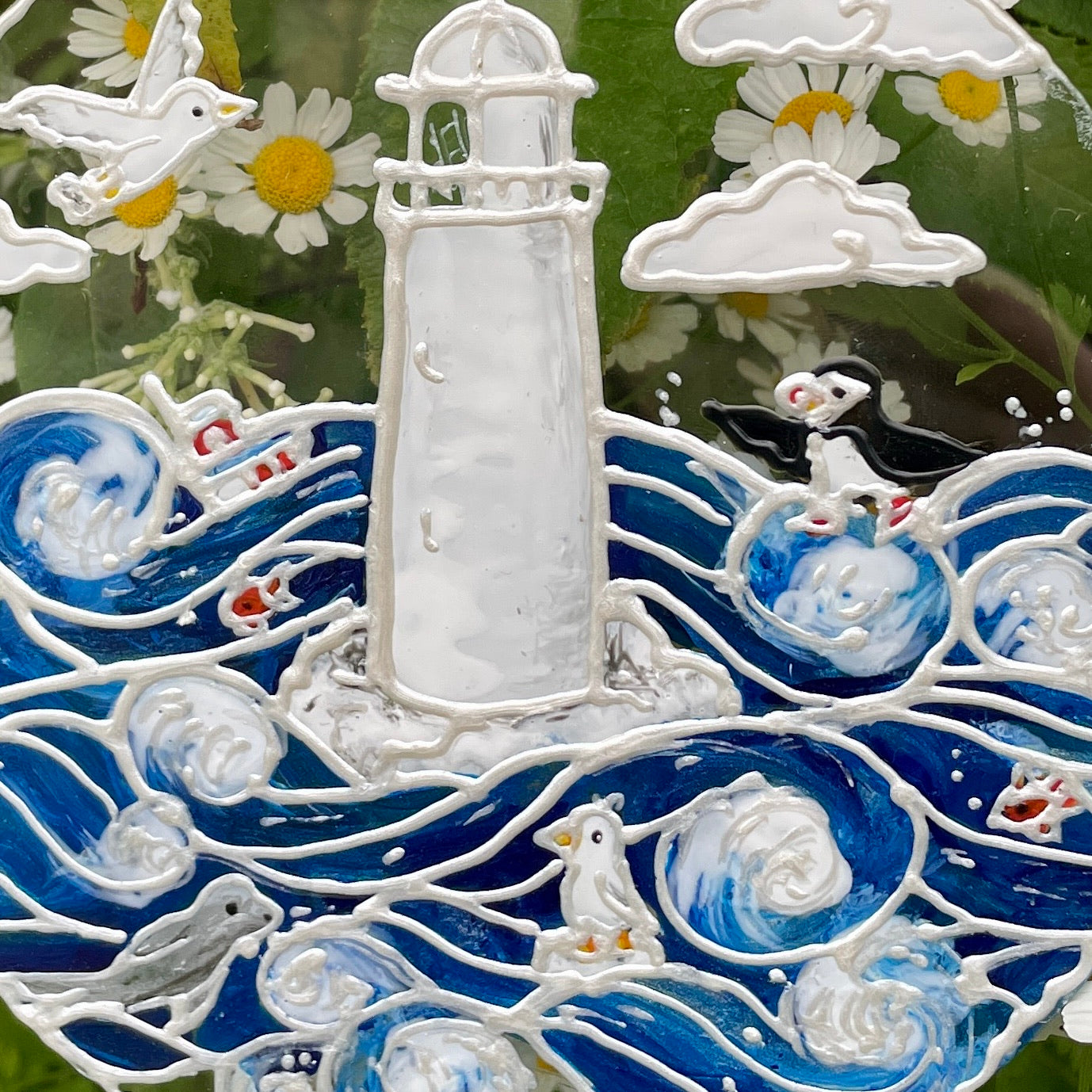 Seaside~ Round suncatcher