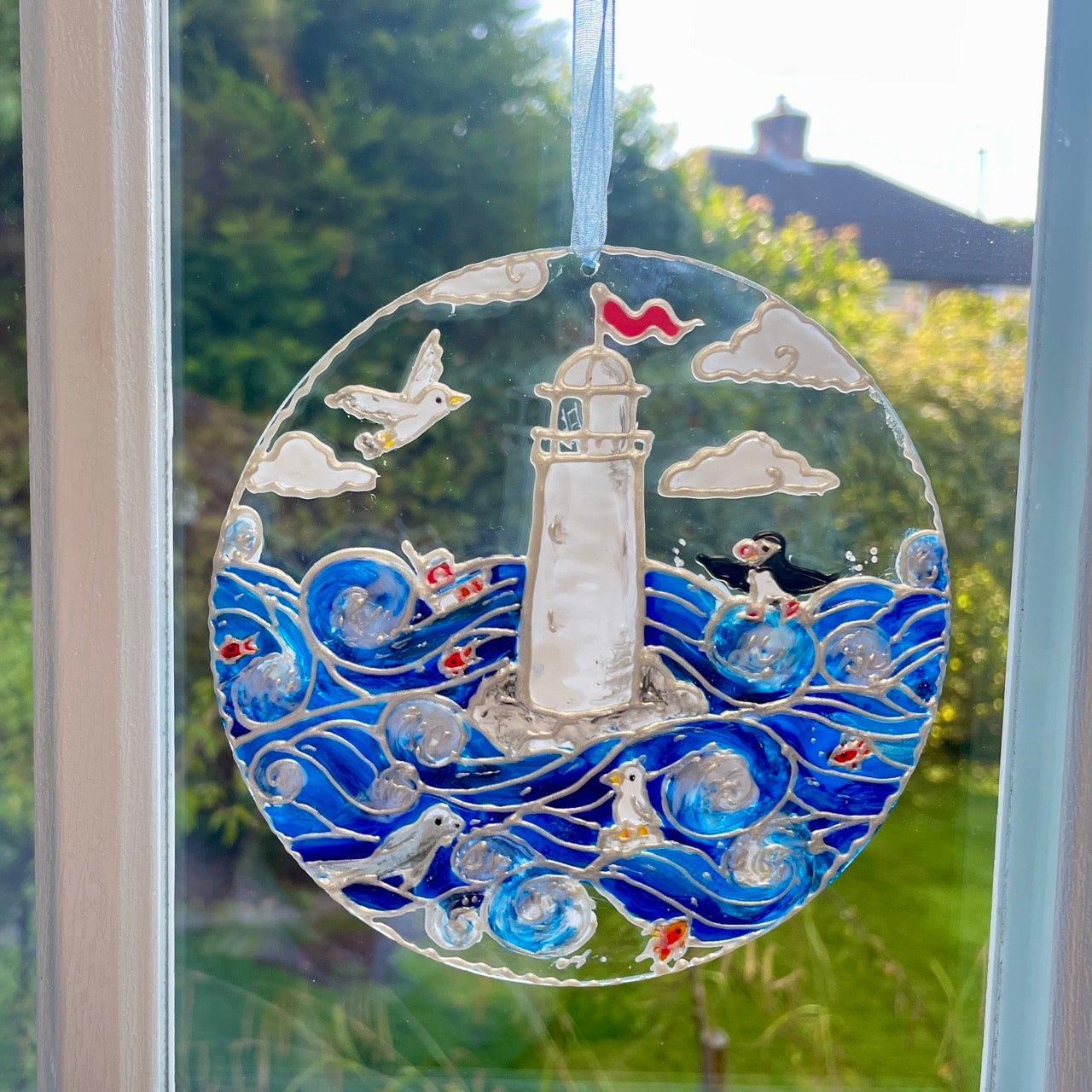 Seaside~ Round suncatcher