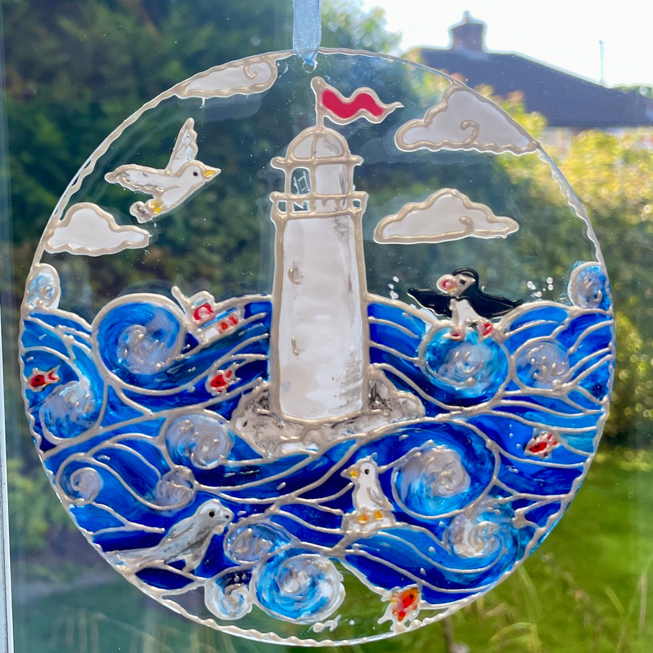 Seaside~ Round suncatcher