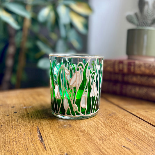 Snowdrops~ Large tealight candleholder