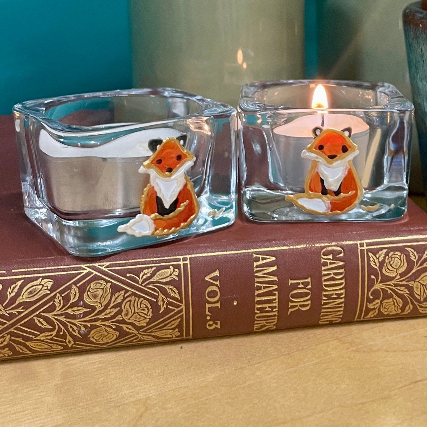 Fox~ Square tealight candleholder