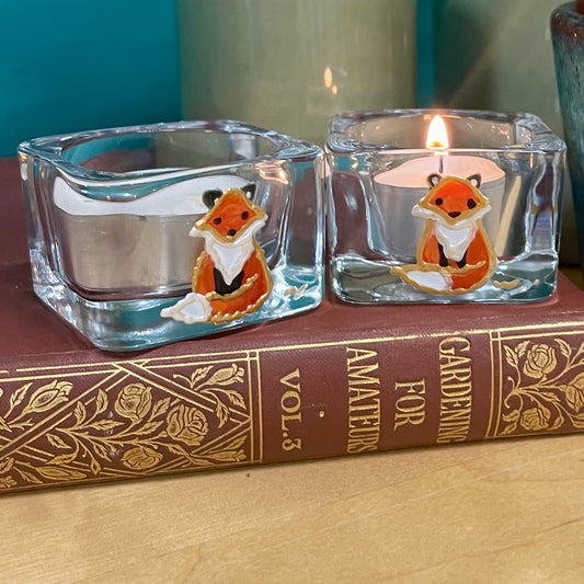 Fox~ Square tealight candleholder