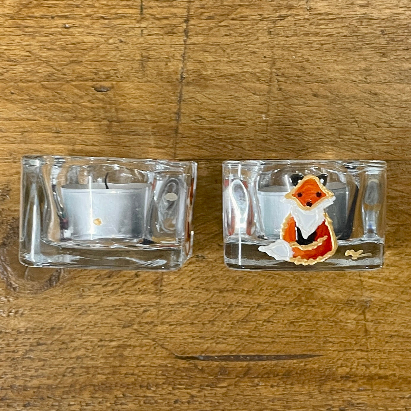 Fox~ Square tealight candleholder