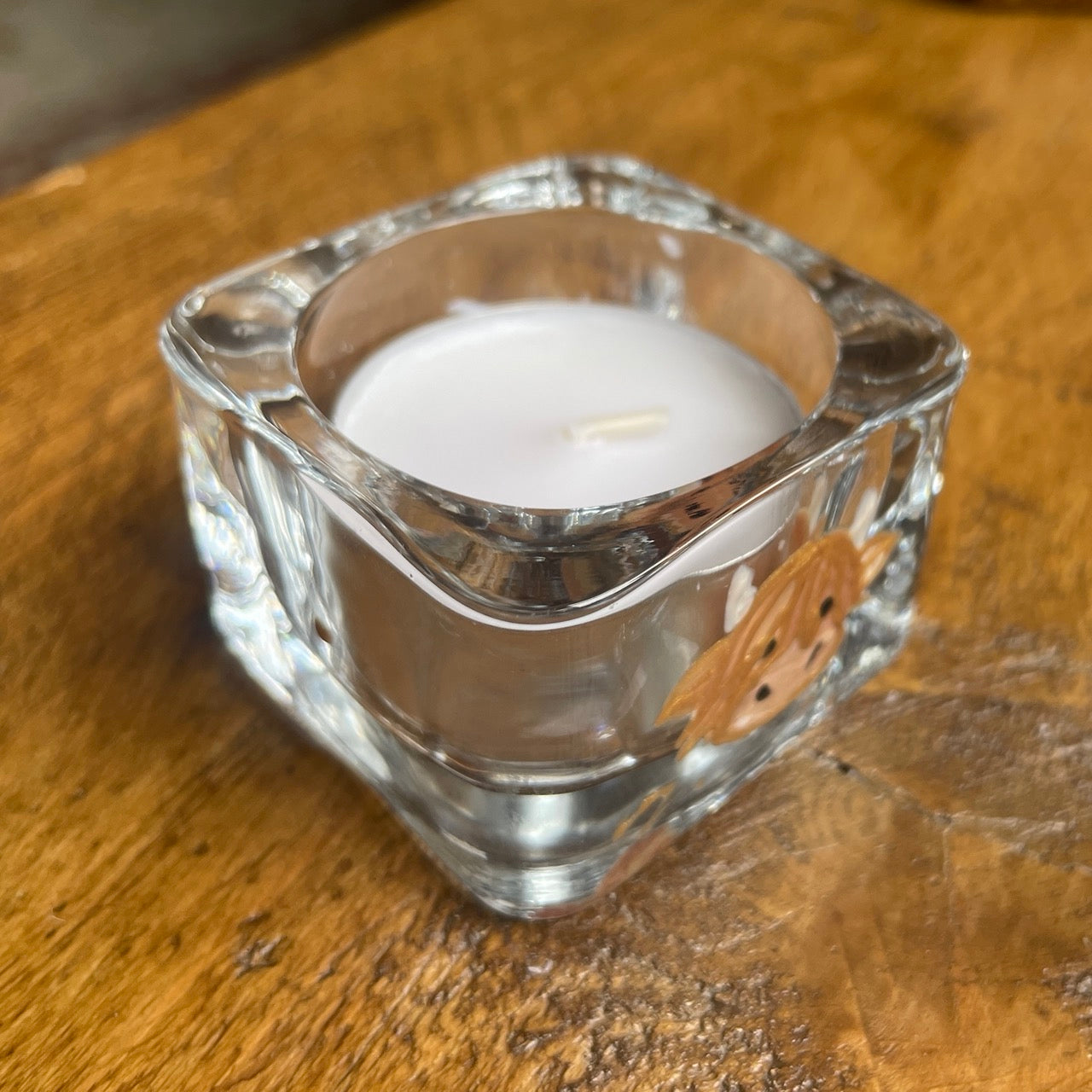 Highland cow~ Square tealight candleholder