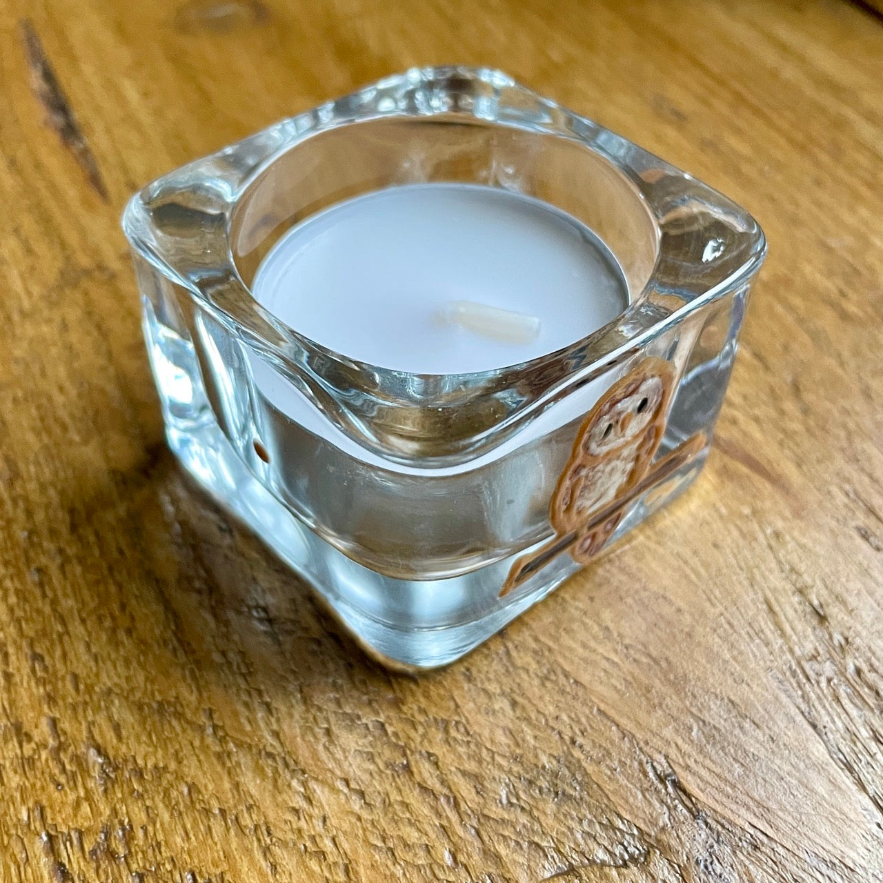 Owl~ Square tealight candleholder