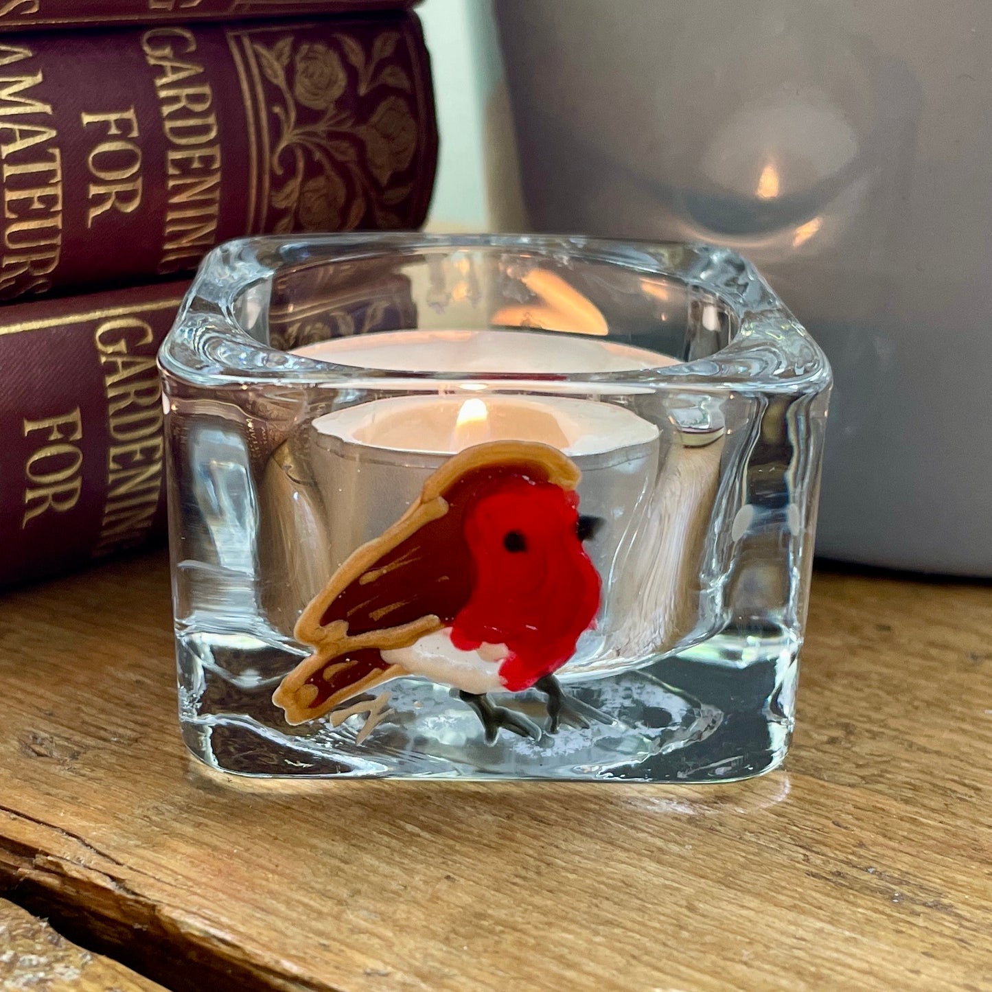 Robin~ Square tealight candleholder