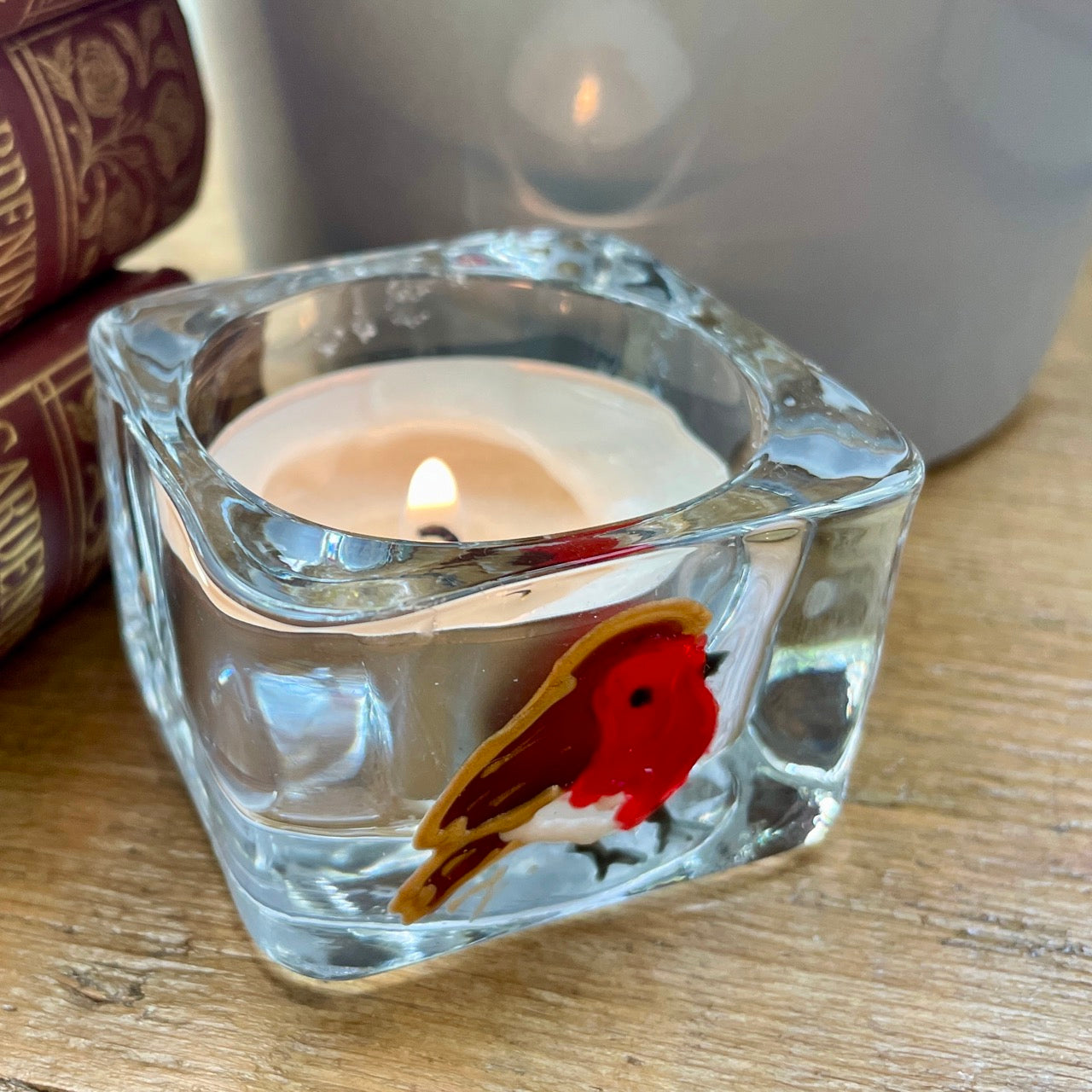 Robin~ Square tealight candleholder