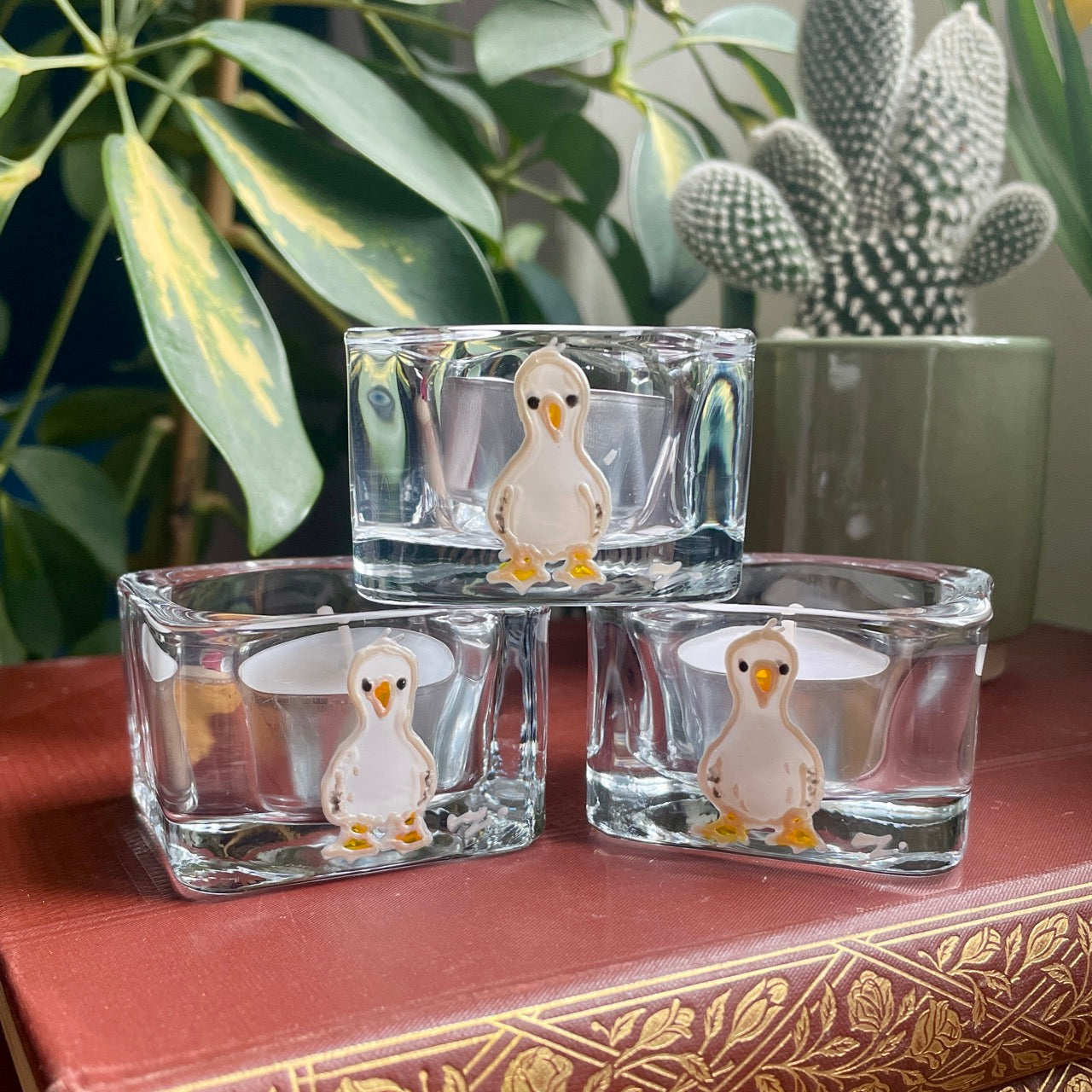 Seagull~ Square tealight candleholder