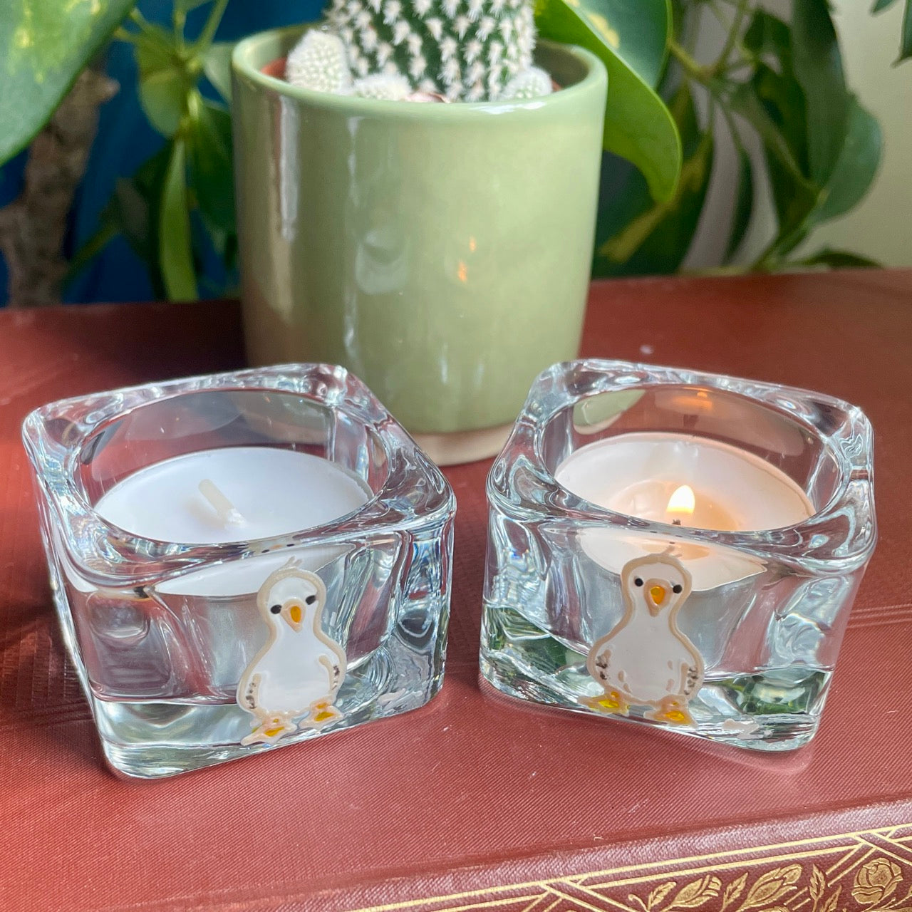 Seagull~ Square tealight candleholder