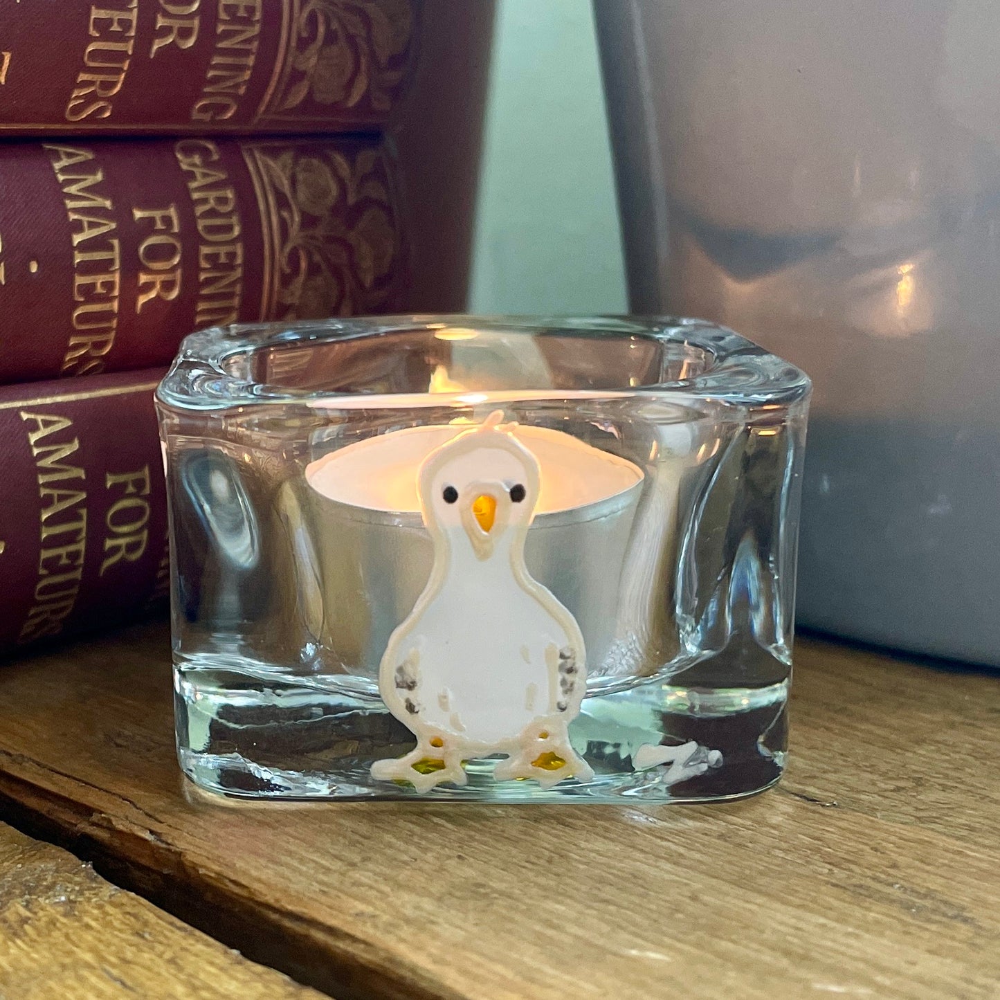 Seagull~ Square tealight candleholder